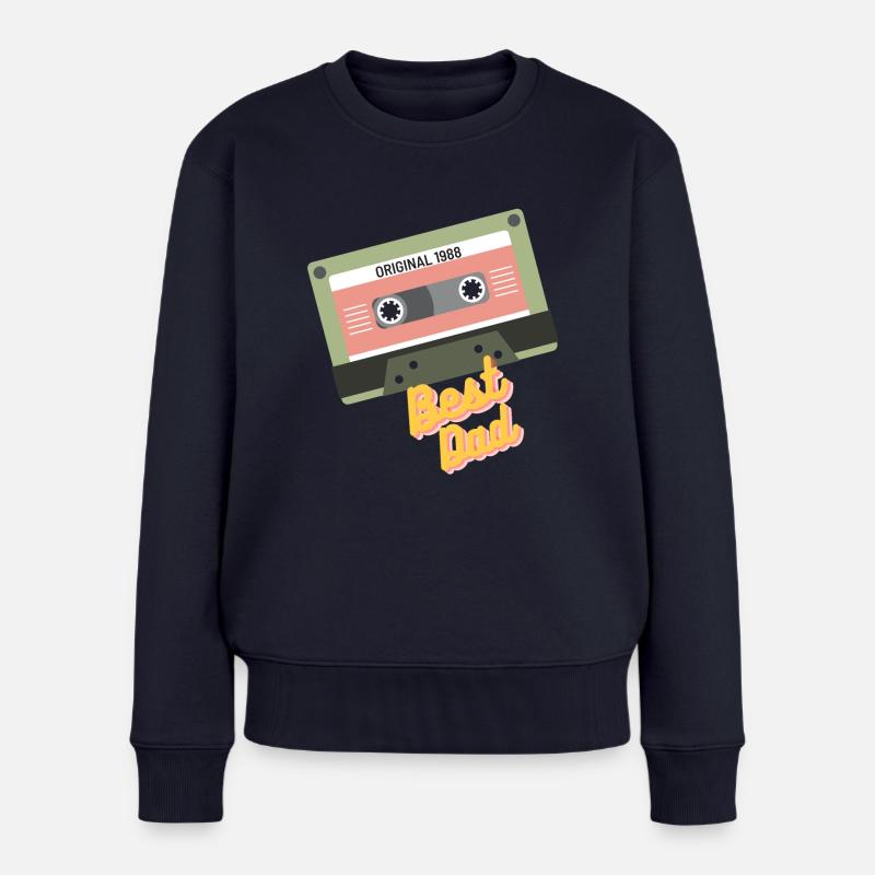 1988 Best Dad - Frauen Premium Bio Pullover - Navy
