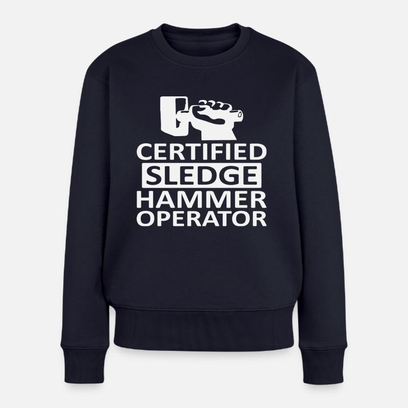 Certified Sledge Hammer Operator - Frauen Premium Bio Pullover - Navy