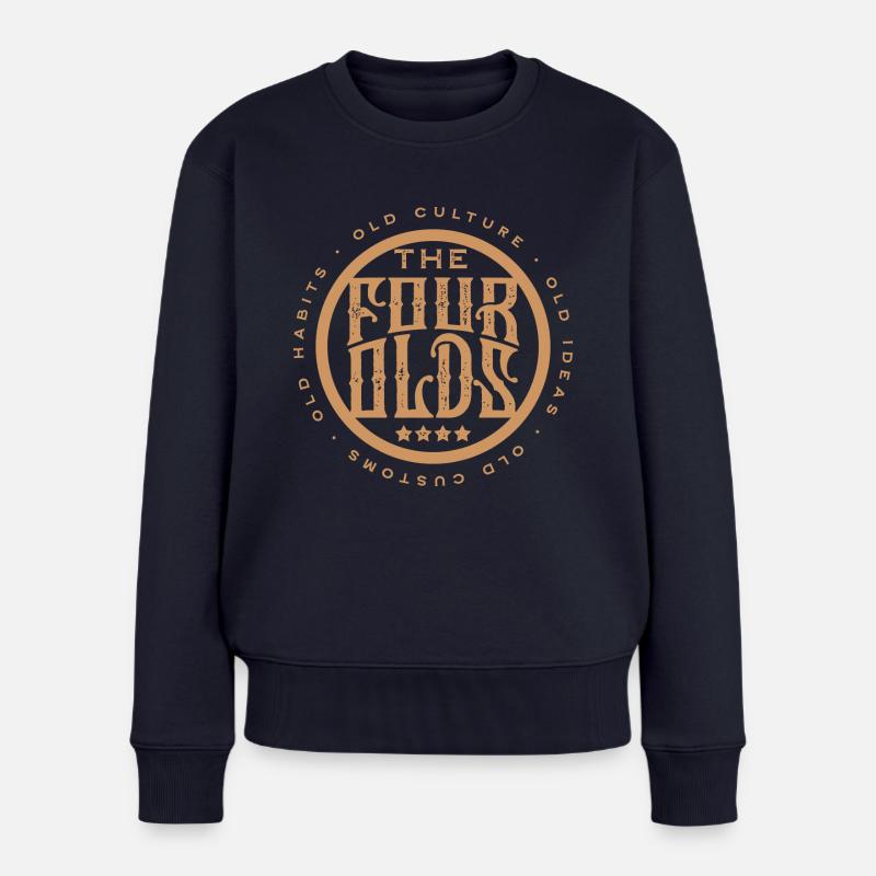 Four Olds - Vier Alten - Frauen Premium Bio Pullover - Navy