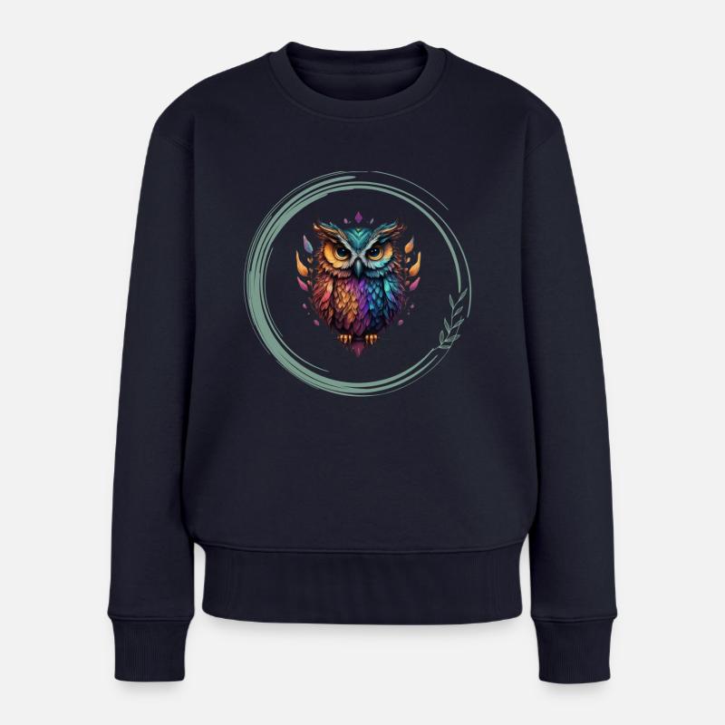Meditationen logo - Frauen Premium Bio Pullover - Navy