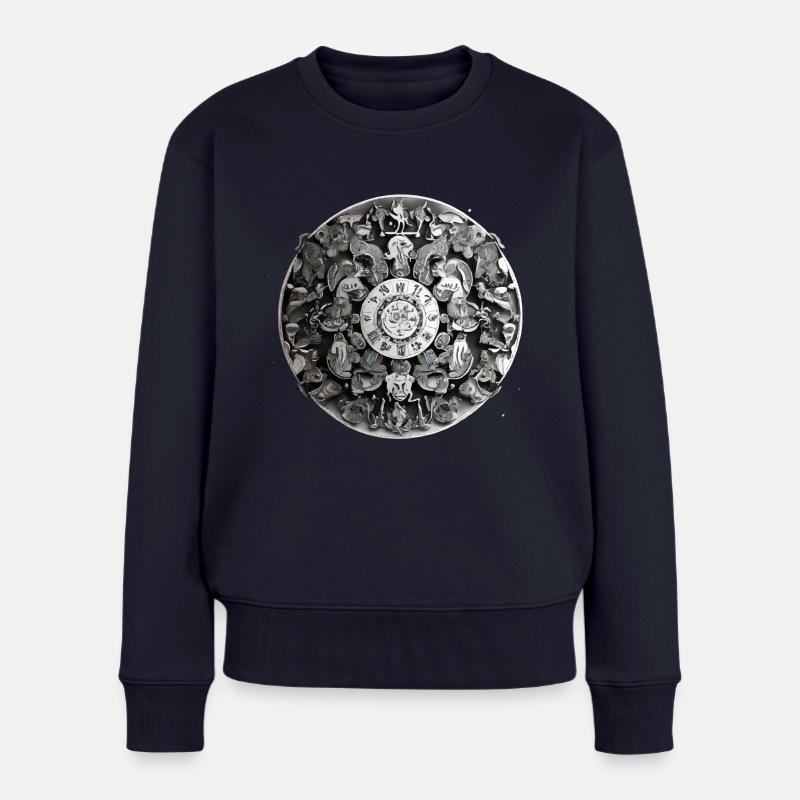 Mandala - Frauen Premium Bio Pullover - Navy