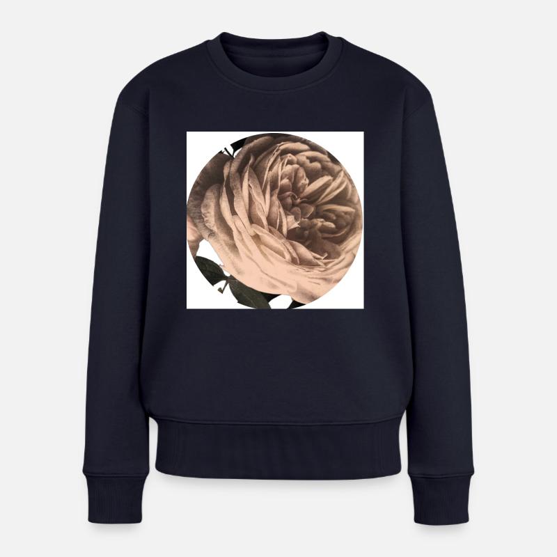 Rosenblüte - Frauen Premium Bio Pullover - Navy