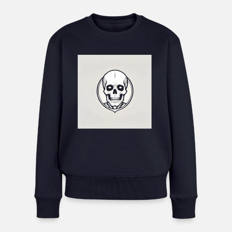 Skelett - Frauen Premium Bio Pullover - Navy