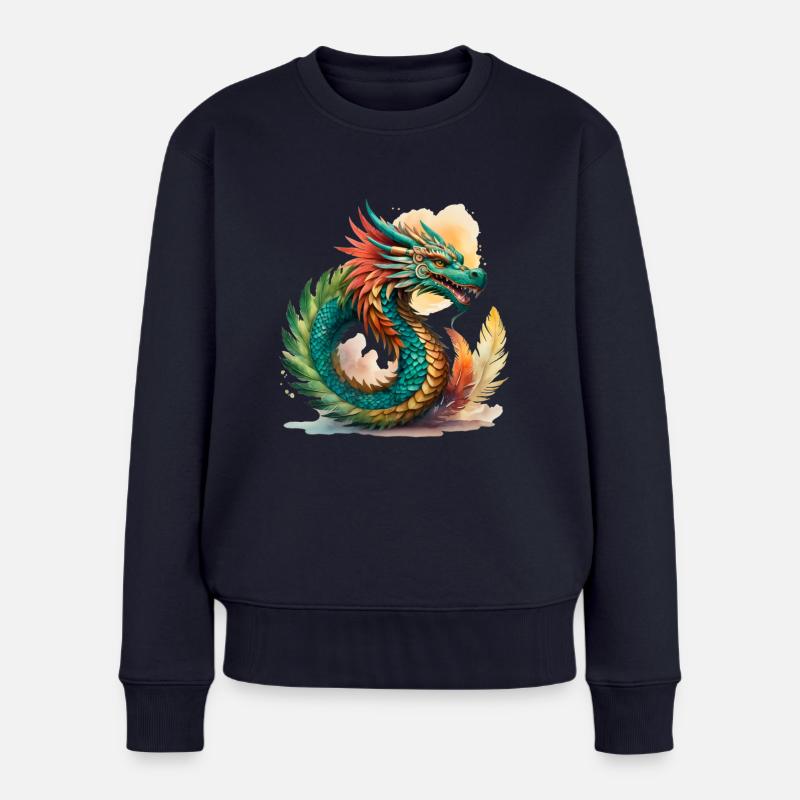 Kukulcán - Frauen Premium Bio Pullover - Navy