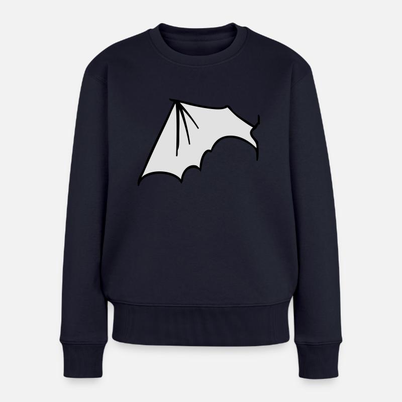 batwing_left - Frauen Premium Bio Pullover - Navy