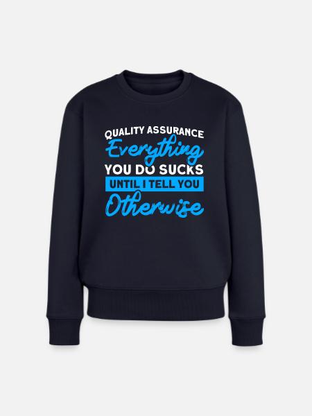 QA Ingenieur QA Tester Software Tester - Frauen Premium Bio Pullover - Navy