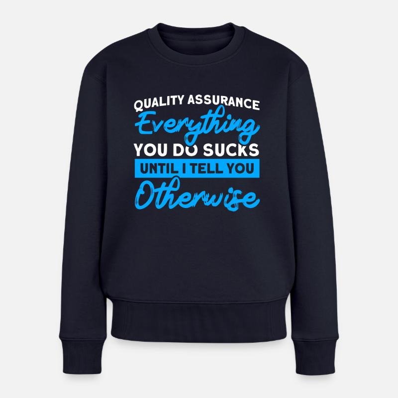 QA Ingenieur QA Tester Software Tester - Frauen Premium Bio Pullover - Navy