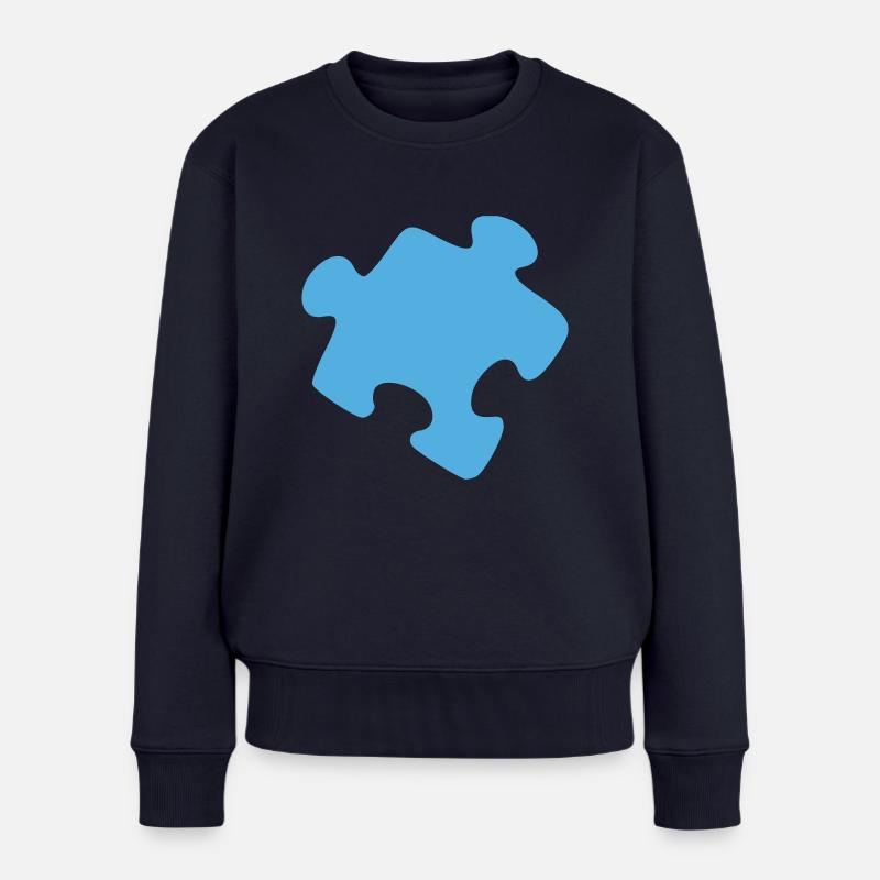 Puzzle - Frauen Premium Bio Pullover - Navy