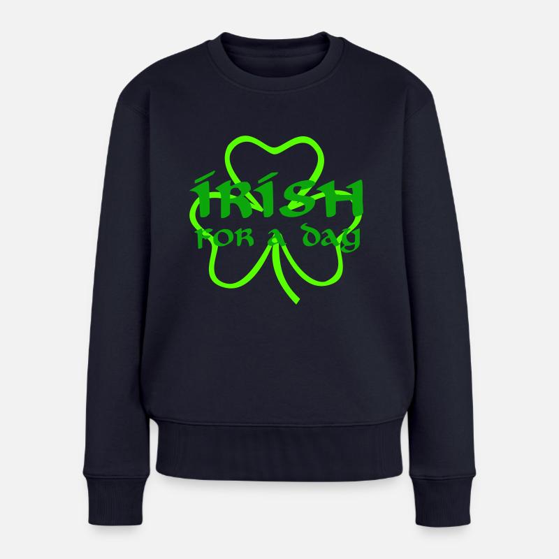 St. Patricks day - Frauen Premium Bio Pullover - Navy