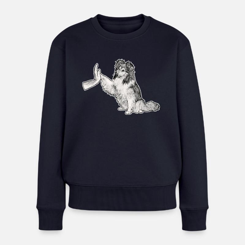 Sheltie Team Player - Frauen Premium Bio Pullover - Navy