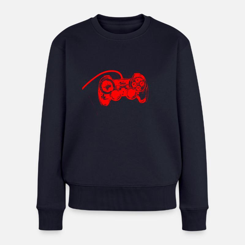 Gamer - Frauen Premium Bio Pullover - Navy