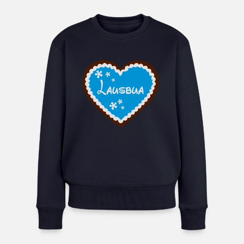 Lausbua - Frauen Premium Bio Pullover - Navy