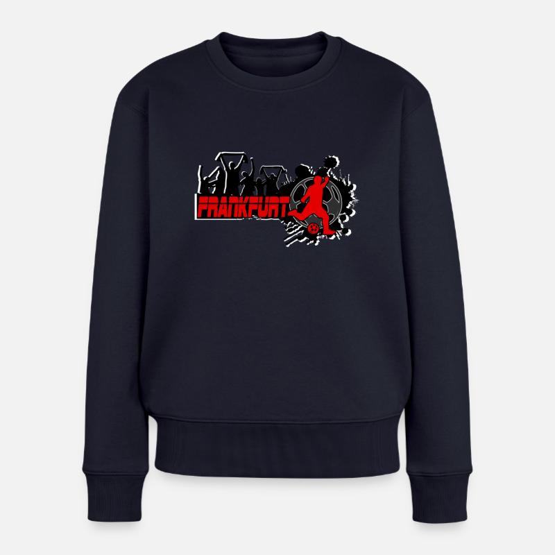 Frankfurt Fan - Frauen Premium Bio Pullover - Navy