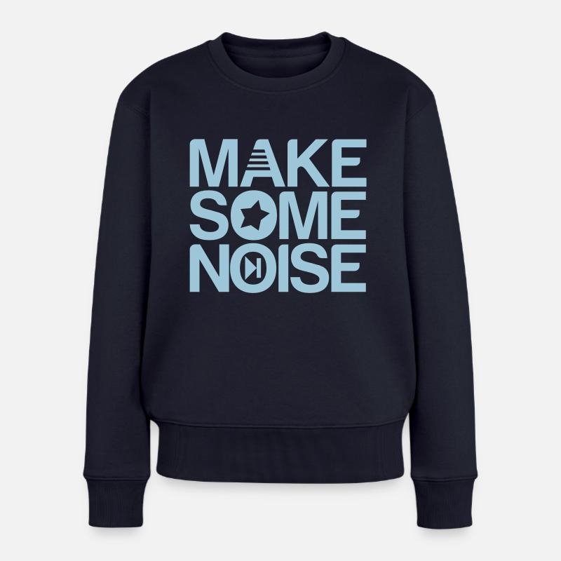 make some noise - Frauen Premium Bio Pullover - Navy