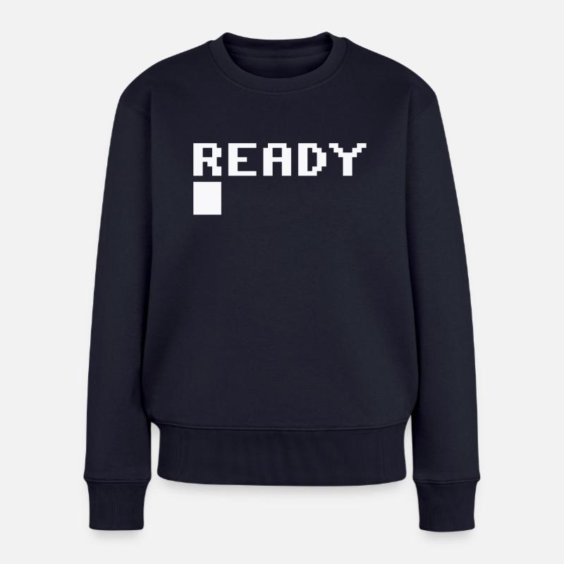 ready - Frauen Premium Bio Pullover - Navy