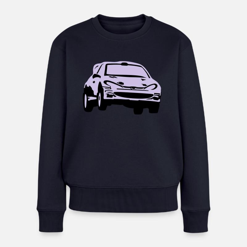 Rallye, Rallyeauto, Rennauto - Frauen Premium Bio Pullover - Navy