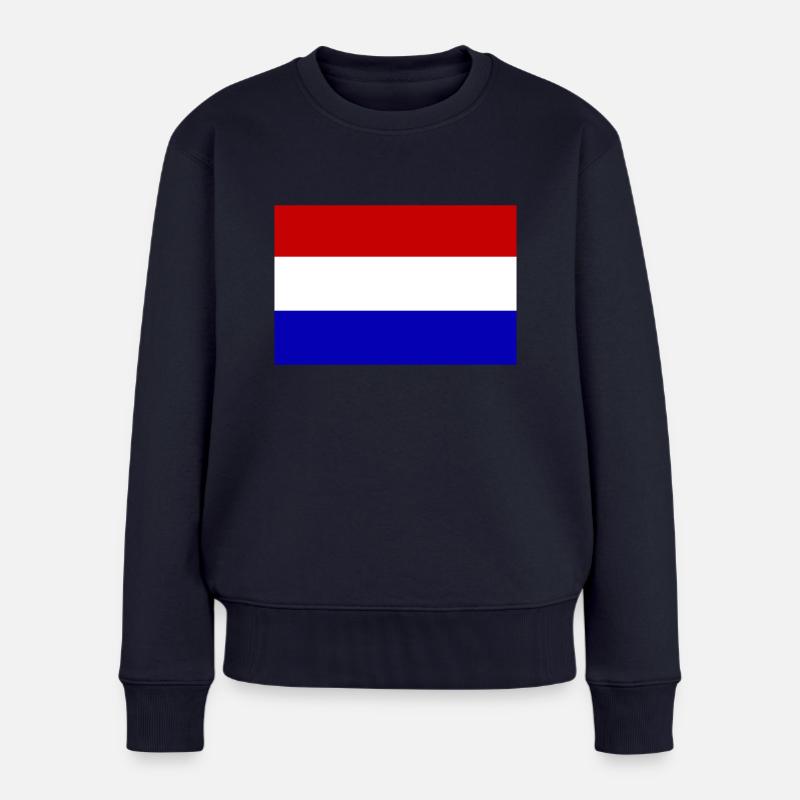 Pays-Bas, Pays-Bas, Pays-Bas, drapeau, drapeau - Pull Premium bio Femme - bleu marine