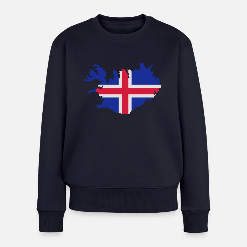 Island - Frauen Premium Bio Pullover - Navy