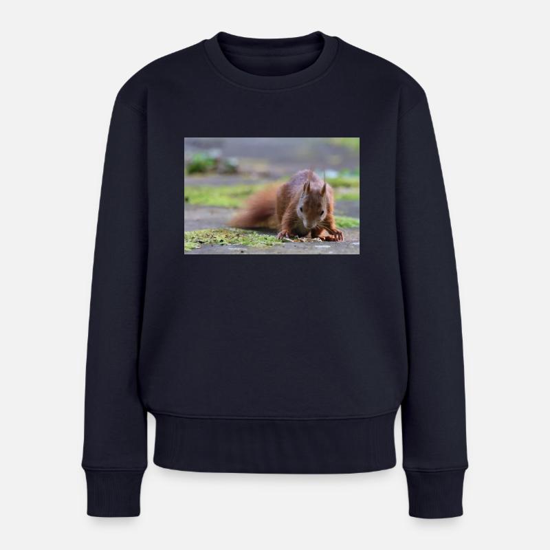 Eichhörnchen - Frauen Premium Bio Pullover - Navy