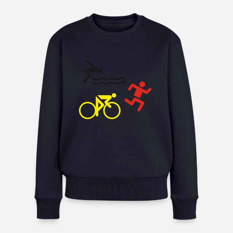 Triathlon - Pull Premium bio Femme - bleu marine