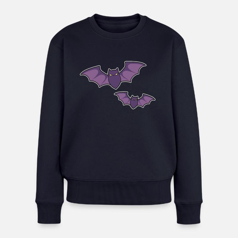 Fledermäuse - Frauen Premium Bio Pullover - Navy