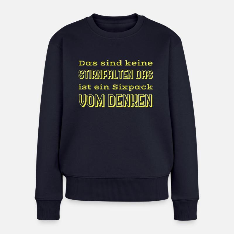 witzige sprüche - Frauen Premium Bio Pullover - Navy