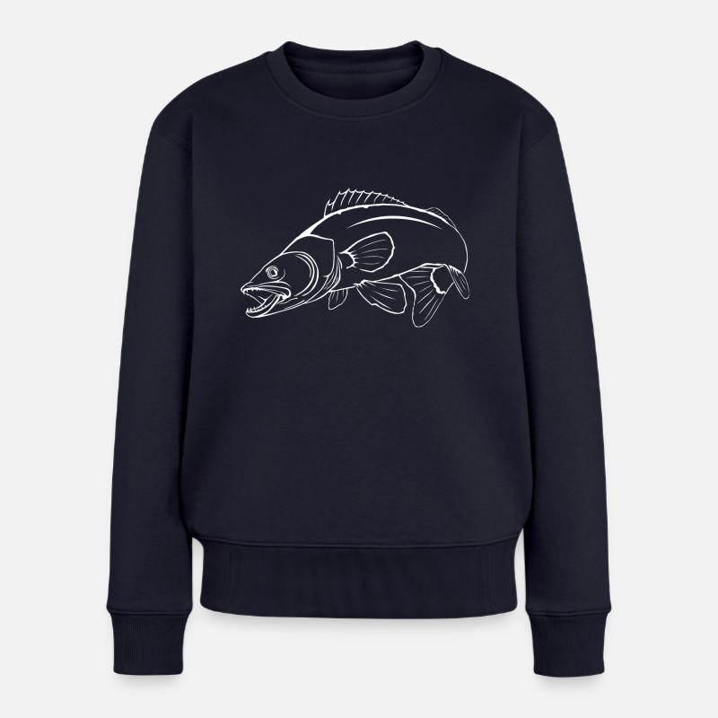 Zander 2 - Frauen Premium Bio Pullover - Navy