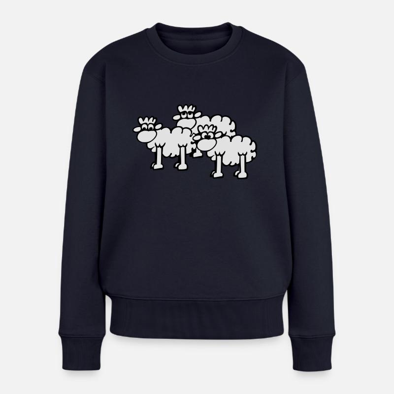 Moutons - Pull Premium bio Femme - bleu marine