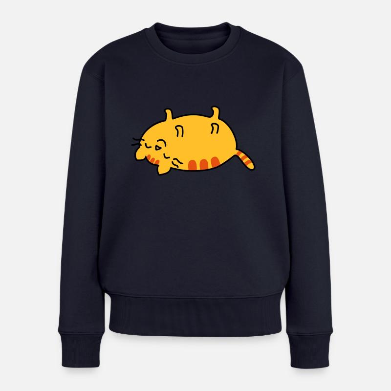 lazy cat - Pull Premium bio Femme - bleu marine