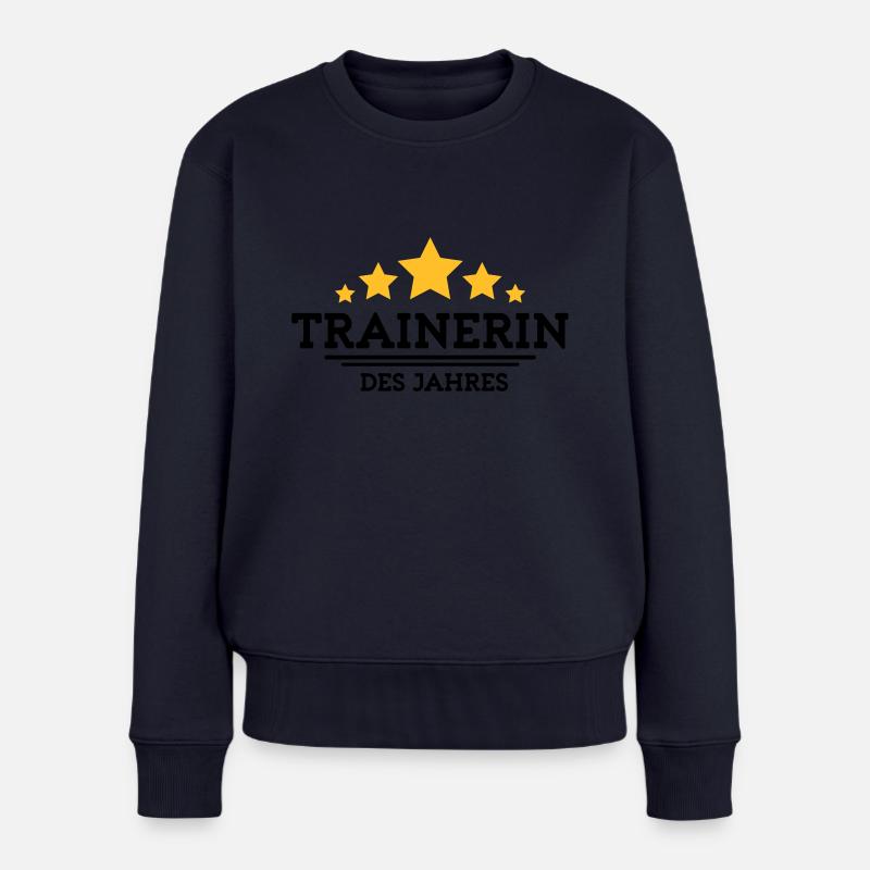 trainerin des Jahres - Frauen Premium Bio Pullover - Navy