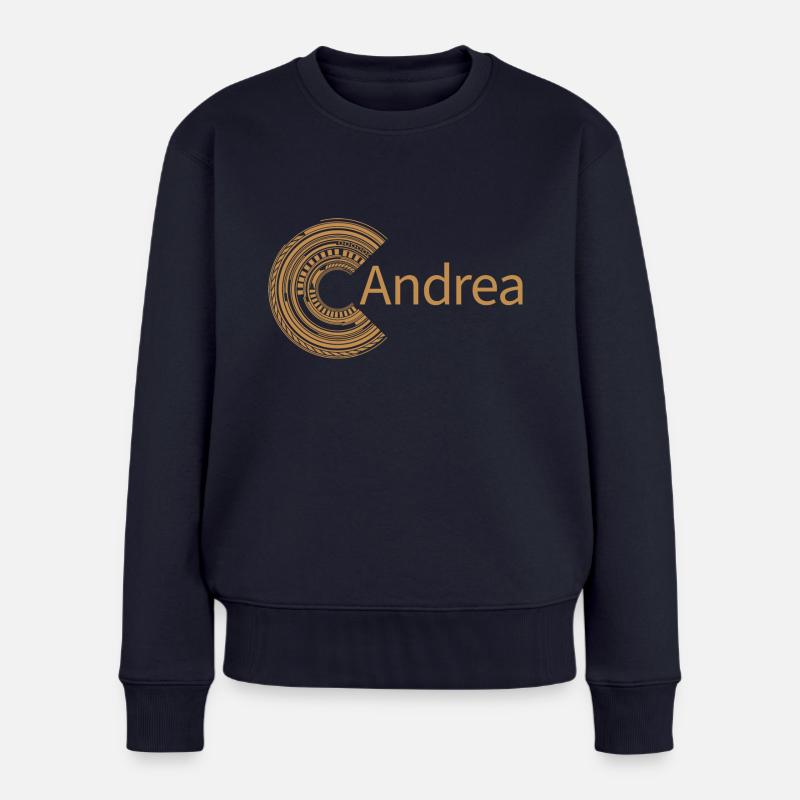 Für Andrea - Frauen Premium Bio Pullover - Navy