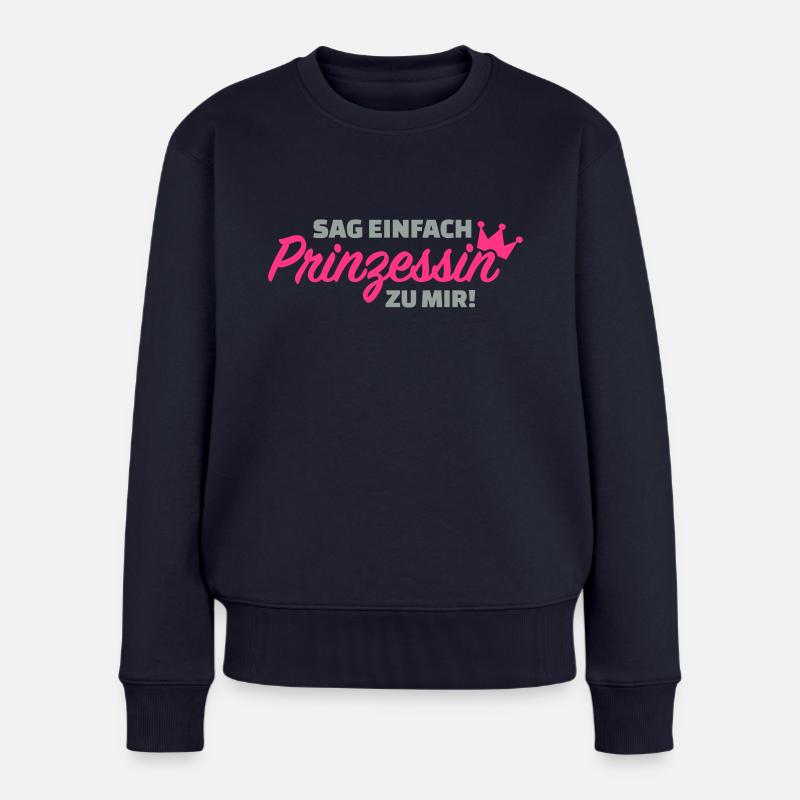 Prinzessin - Frauen Premium Bio Pullover - Navy