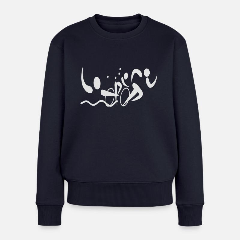 Triathlon - Frauen Premium Bio Pullover - Navy