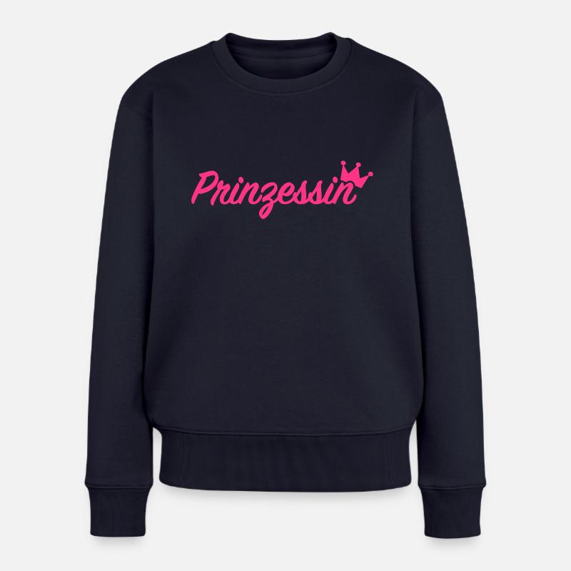 Prinzessin - Frauen Premium Bio Pullover - Navy