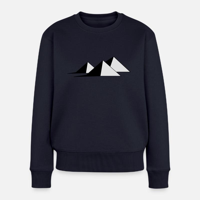 Pyramiden - Frauen Premium Bio Pullover - Navy