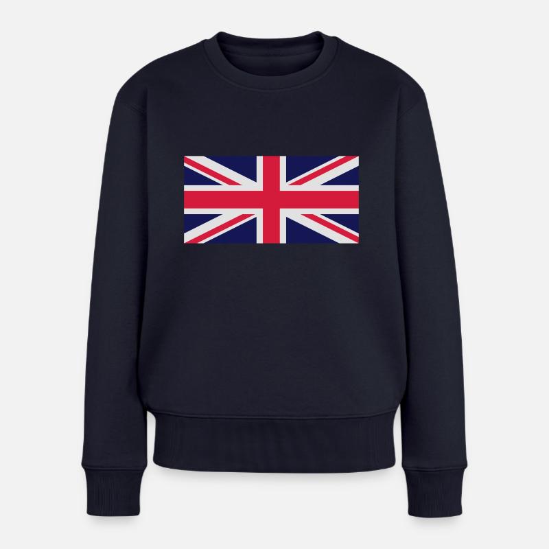 UNION JACK 2 - Frauen Premium Bio Pullover - Navy