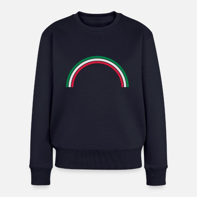 Italian_Rainbow - Frauen Premium Bio Pullover - Navy