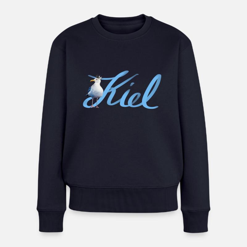 kiel möwe - Frauen Premium Bio Pullover - Navy