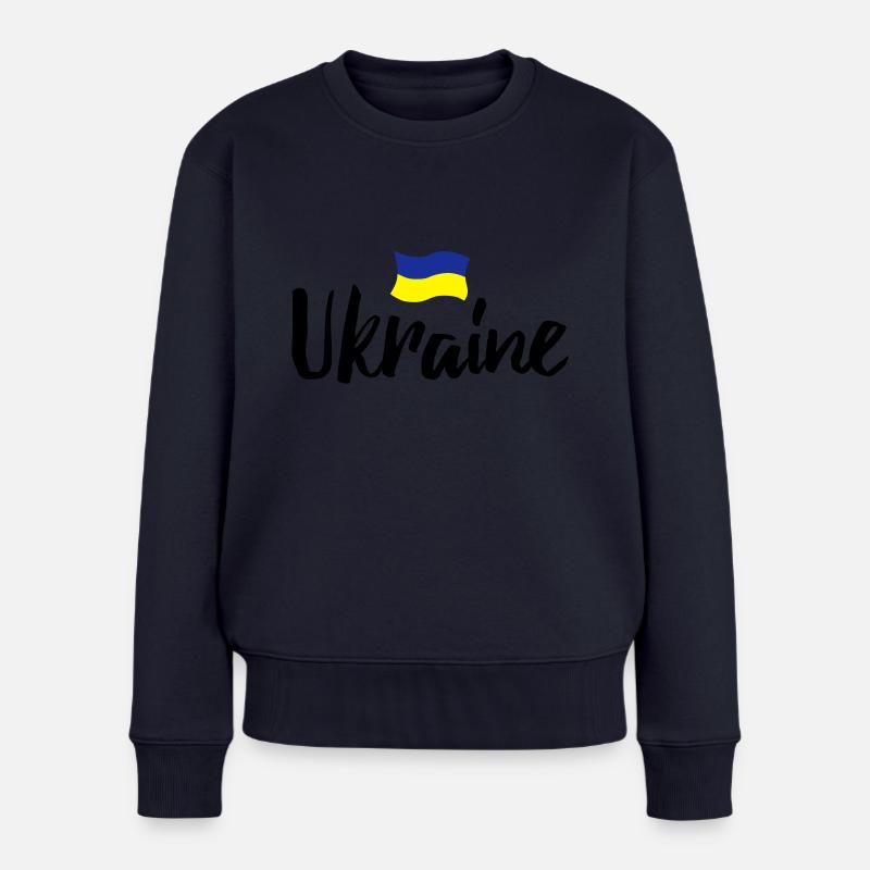 ukraine - Frauen Premium Bio Pullover - Navy
