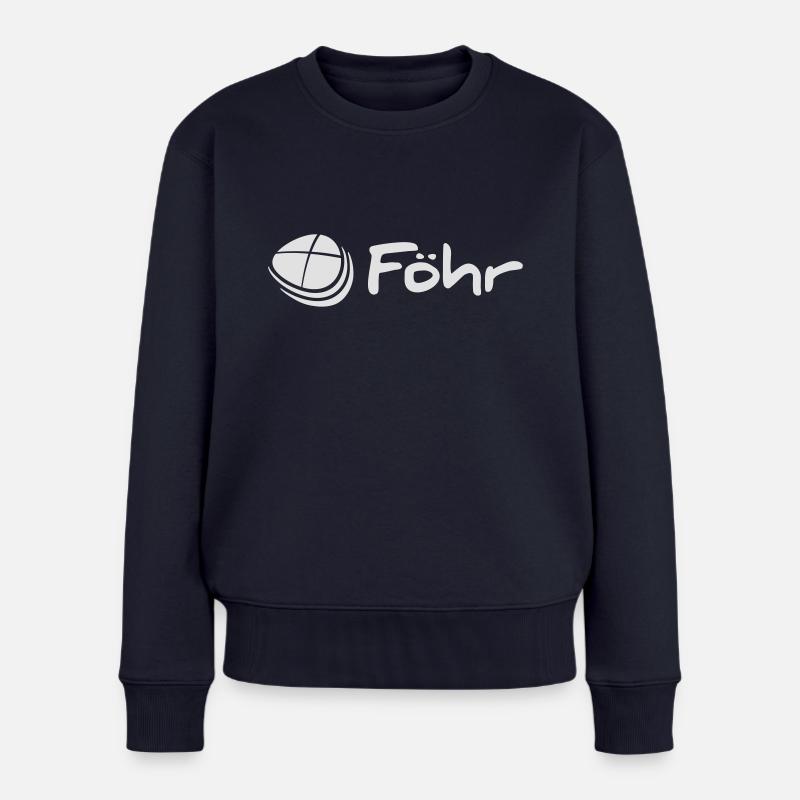 Föhr Logo - Frauen Premium Bio Pullover - Navy