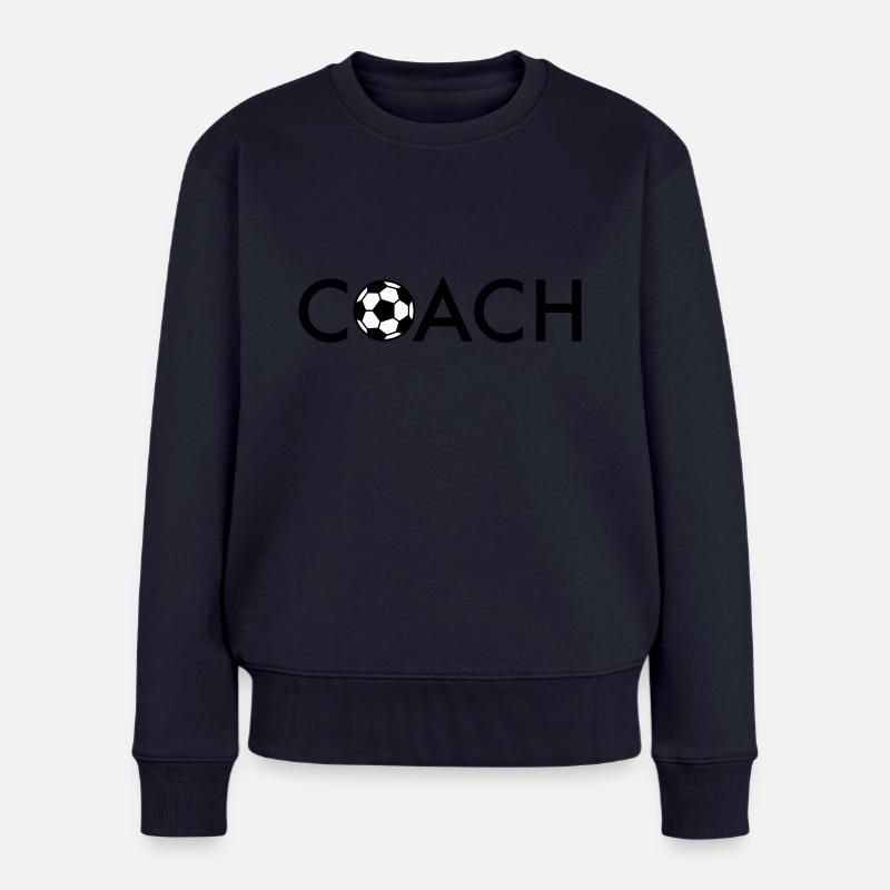 Fußball Coach - Frauen Premium Bio Pullover - Navy