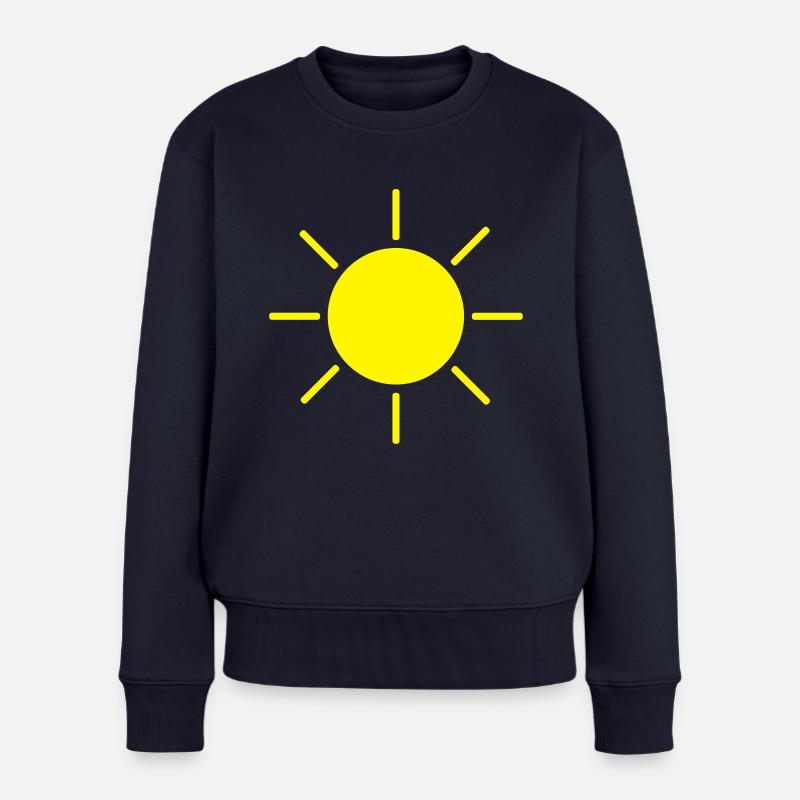 Sonne - Frauen Premium Bio Pullover - Navy