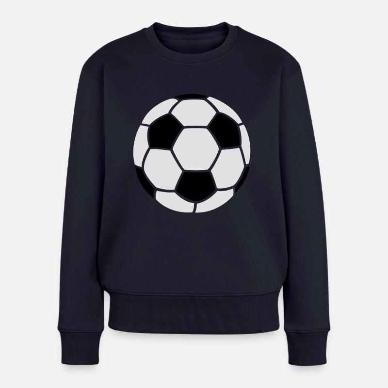 fussball - Frauen Premium Bio Pullover - Navy