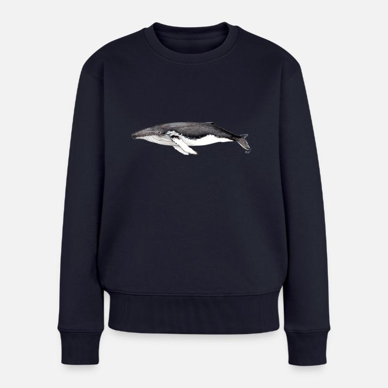 Buckelwal - Buckelwal - Jubarte - Frauen Premium Bio Pullover - Navy