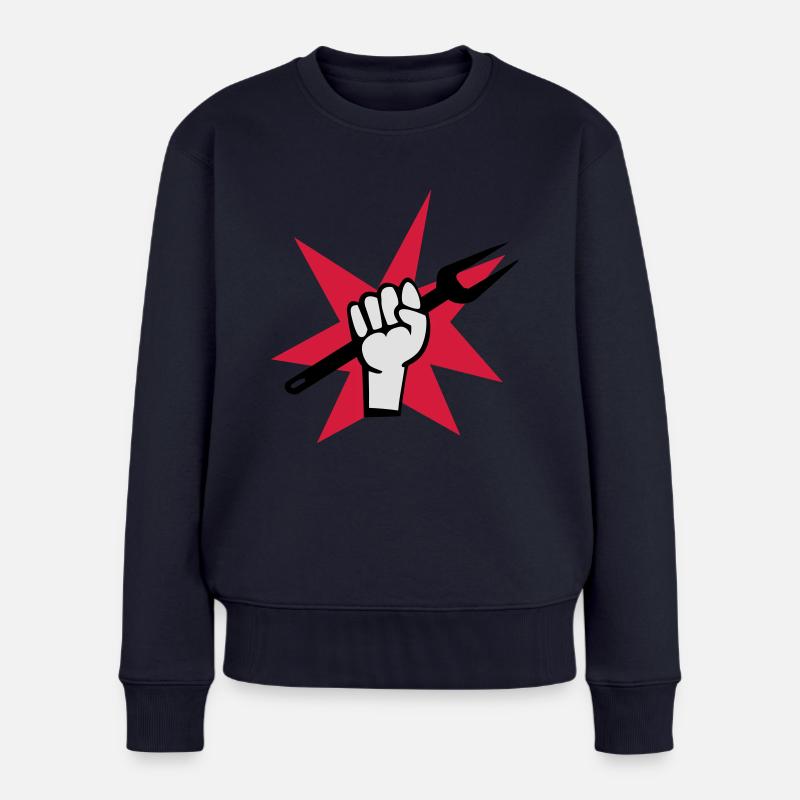 Grill - Frauen Premium Bio Pullover - Navy