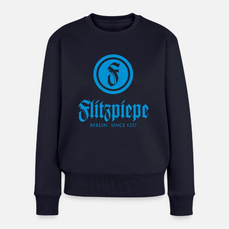 Berlin Flitzpiepe - Frauen Premium Bio Pullover - Navy