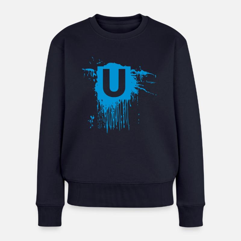 U-Bahn-Logo Graffiti - Frauen Premium Bio Pullover - Navy