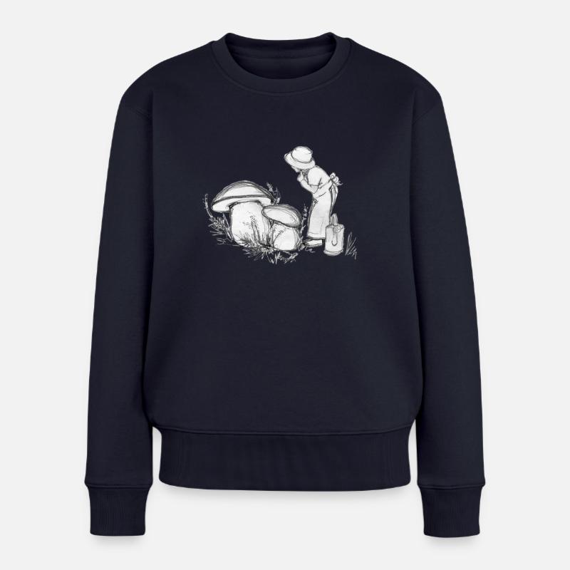 Herbst - Frauen Premium Bio Pullover - Navy