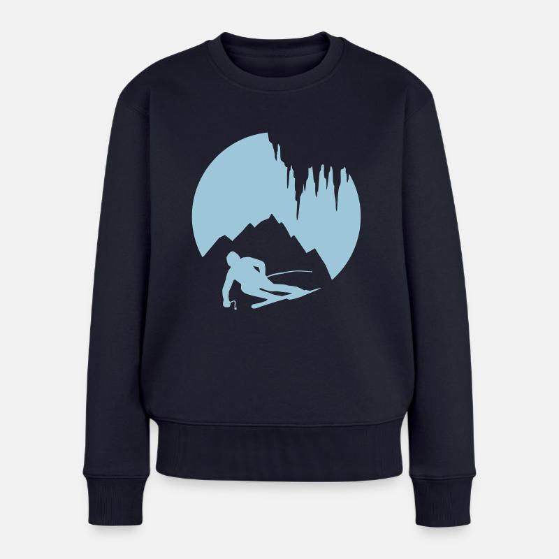 glaçons & ski - Pull Premium bio Femme - bleu marine
