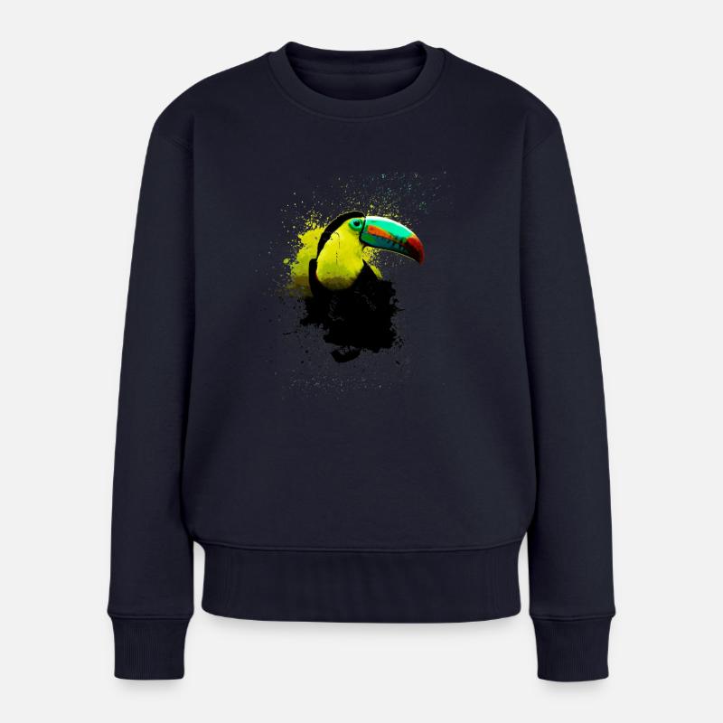 Toucan - Frauen Premium Bio Pullover - Navy